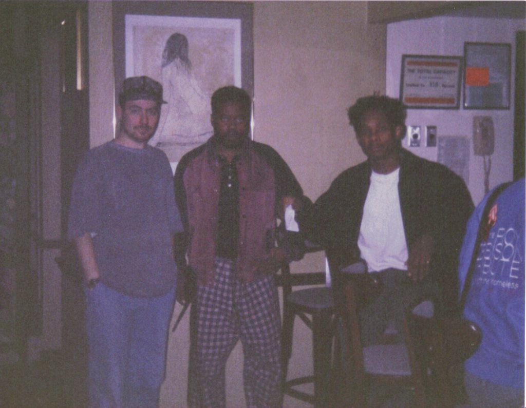 Mark Archer, Derrick May & Juan Atkins in the studio.